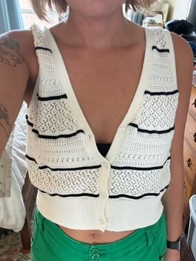 Francesca's 100% Cotton Knit V-Neck